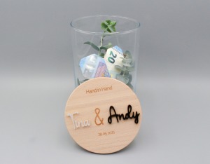 Glas mit Gravur Hochzeitsgeschenk