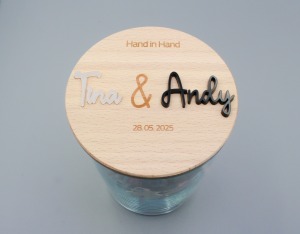 Glas mit Gravur Hochzeitsgeschenk