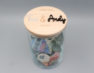 Glas mit Gravur Hochzeitsgeschenk